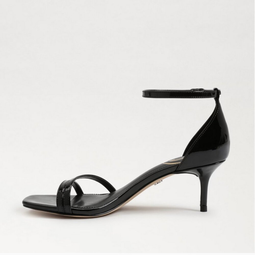 Sam Edelman Black Patent Peonie Kitten Heel Sandal – Size 8 - Picture 5 of 11